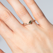 Yellow Gold Ring with Green Sapphire