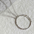 Silver Necklace "Thin Fingerprint Circle"