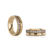 Yellow Gold & Diamonds Wedding Ring for Her