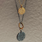 Gold Plated / Oxidized Silver Necklace "Bespoken"