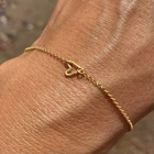 Gold Plated Silver Bracelet "Miniature Heart"