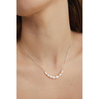 Silver Necklace with Pearls "Pearl Diver"