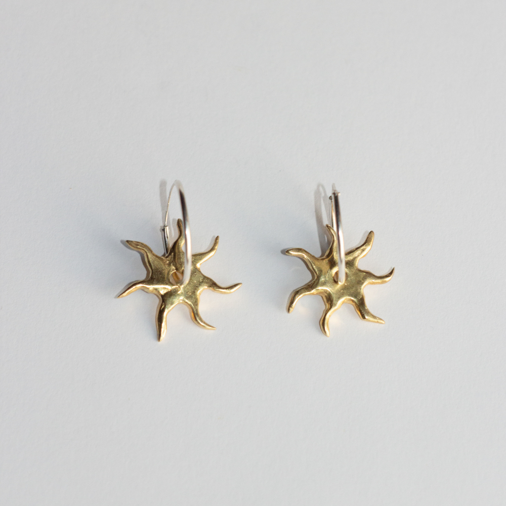 Gold Plated Silver Earrings "Sol"