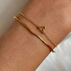 Gold Plated Silver Bracelet "Miniature Heart"
