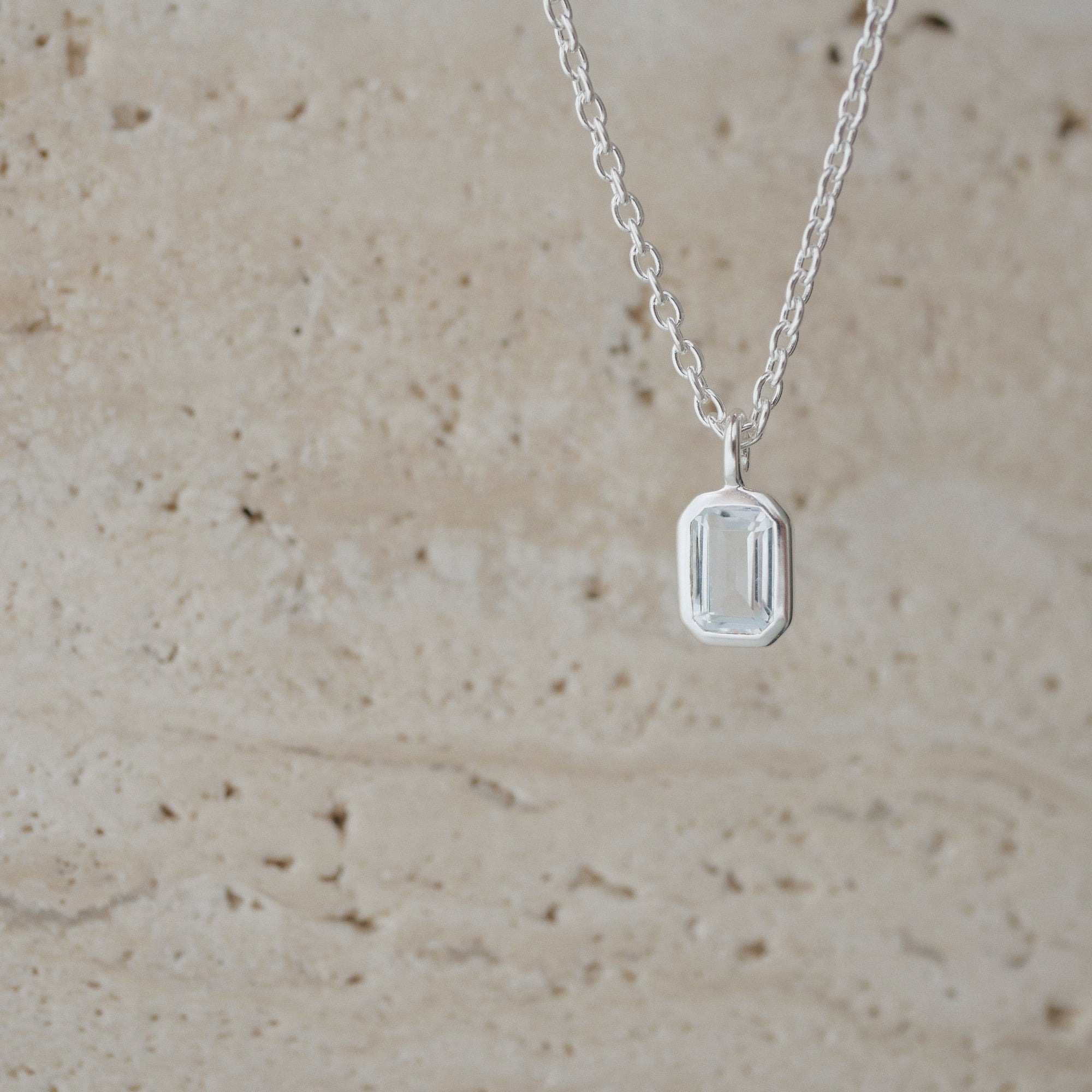Silver Necklace with Topaz "Daydream"