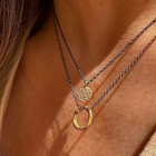 Gold Plated / Oxidized Silver Necklace "Tiny"