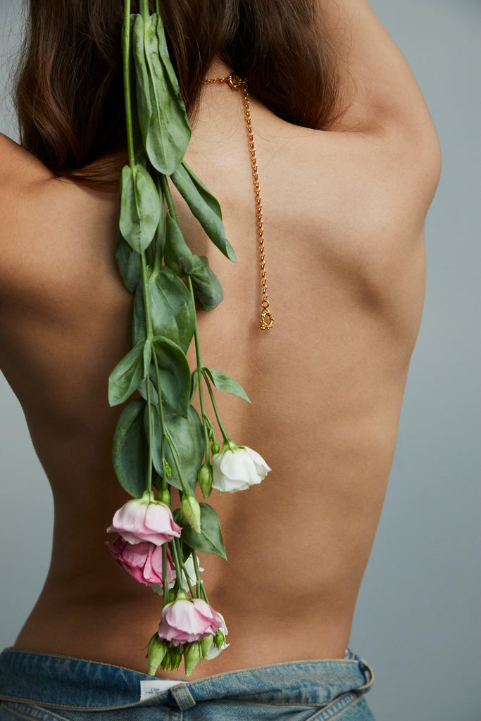 Gold Plated Silver Necklace "Meadow Love"