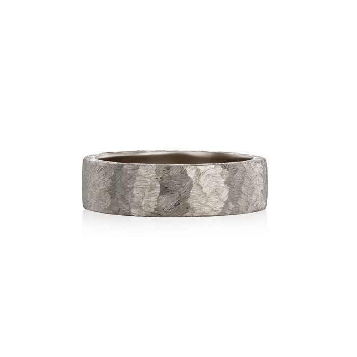 White Gold Wedding Ring for Him