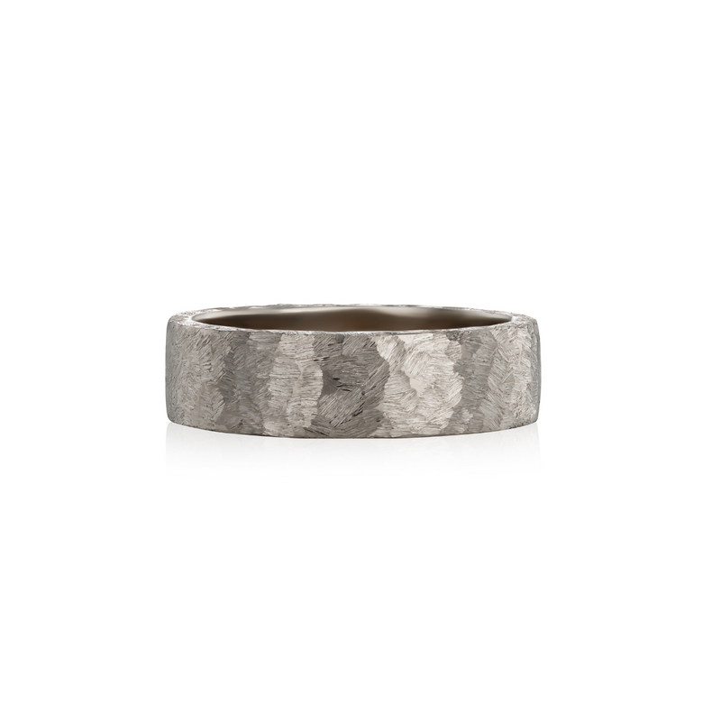 White Gold Wedding Ring for Him