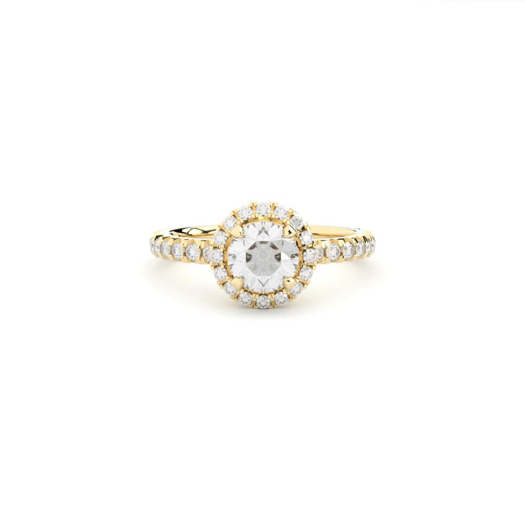 Yellow Gold Ring "Tiny Clash Halo"