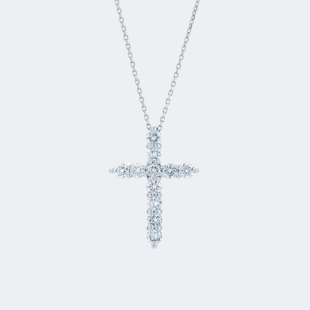 Cross Pendant with Diamonds