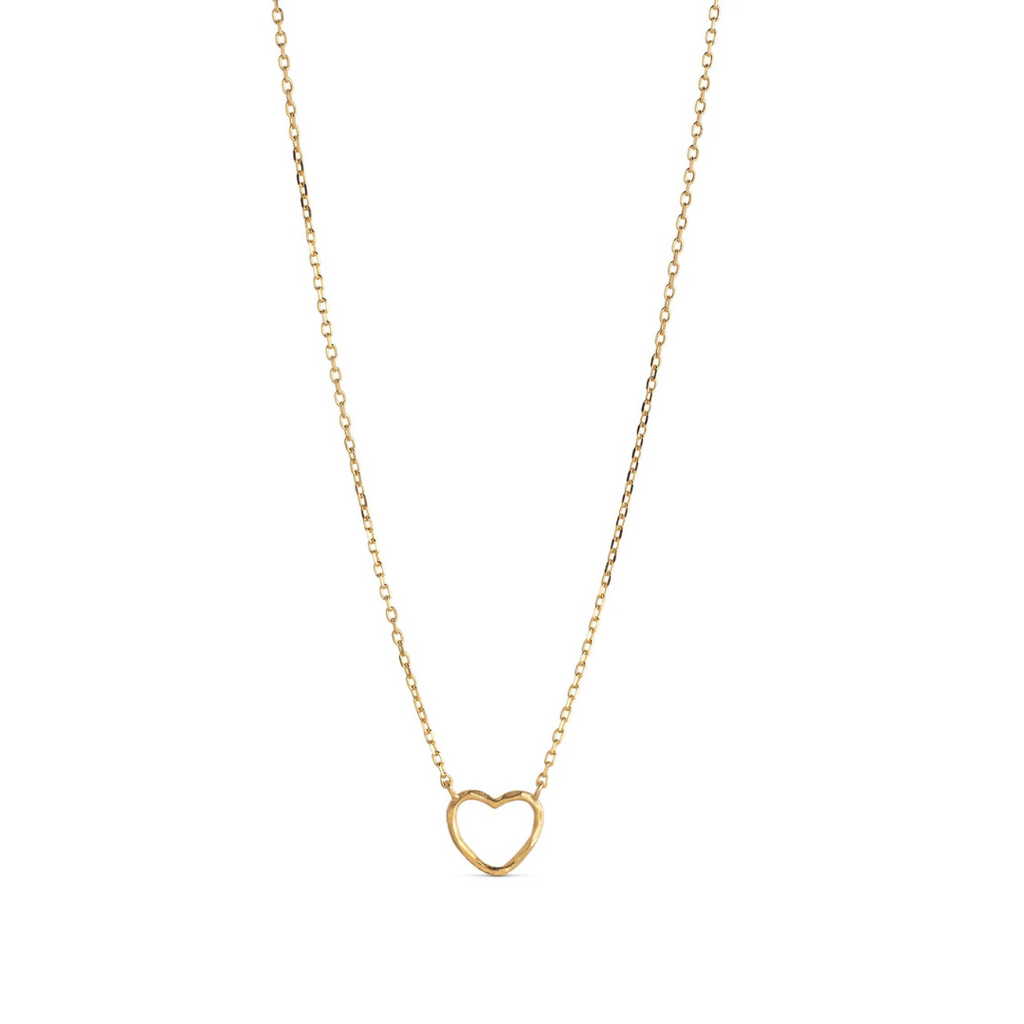 Gold Plated Silver Necklace "Organic Heart"