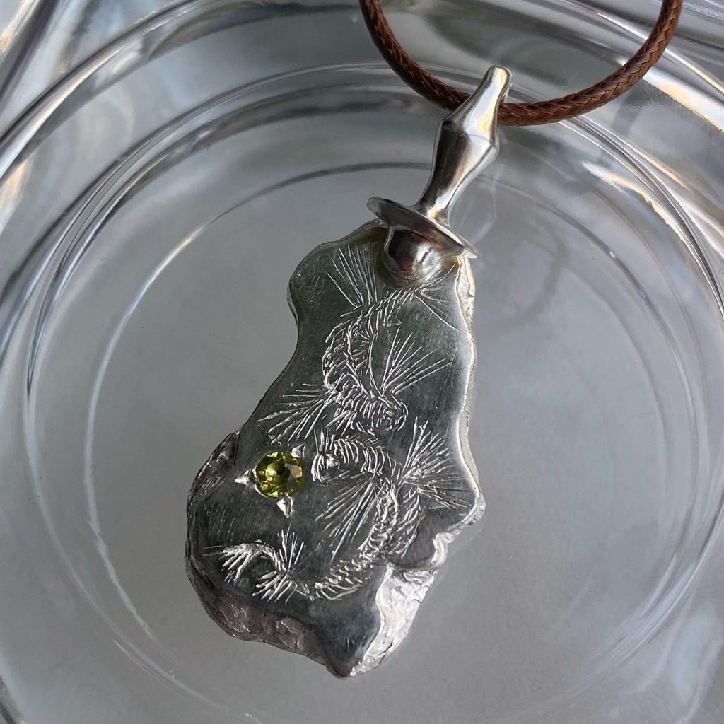 Silver Necklace "Swimming in the Depths"