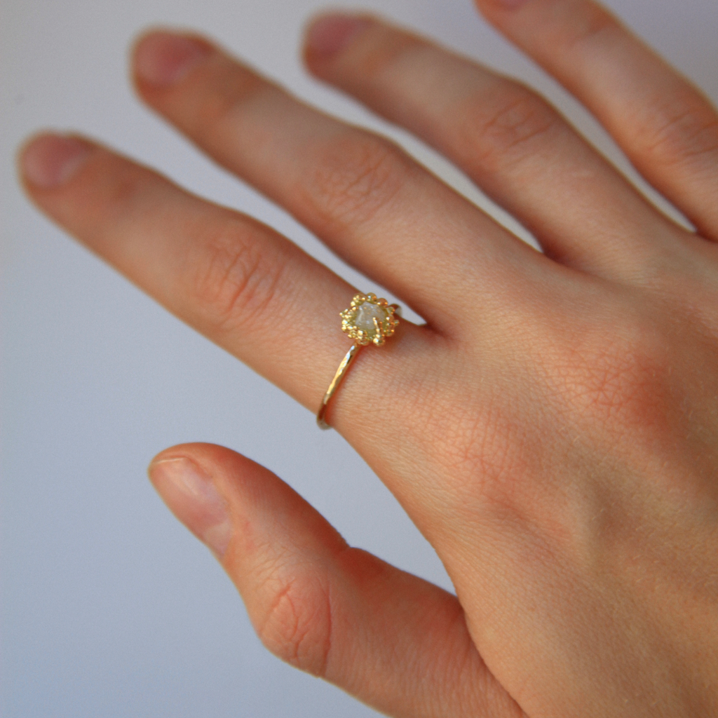 Gold & Diamond Ring “By the White Golden Sea”