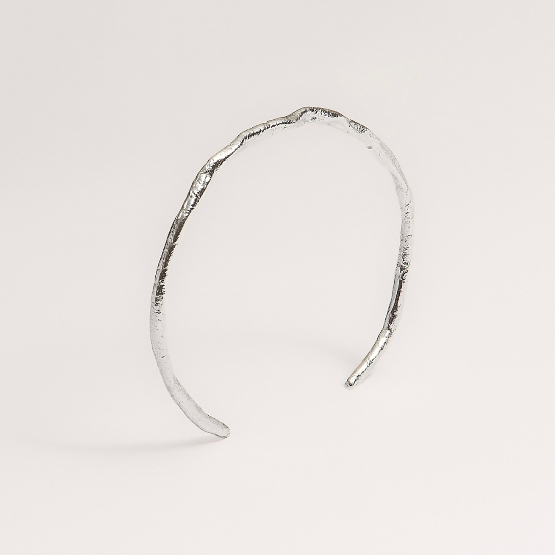 Silver Bangle "Rough Cuff"