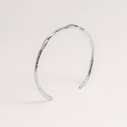 Silver Bangle "Rough Cuff"