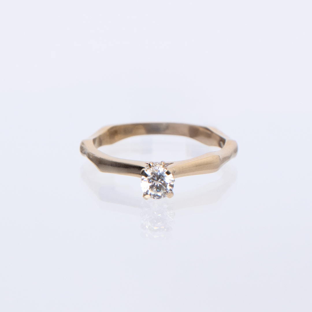 Yellow Gold Ring with Cubic Zirconia