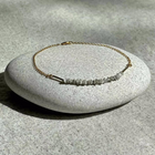 Gold Plated Silver Bracelet with Grey Diamonds