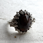 Silver Ring "Coral Moonlight Opal"