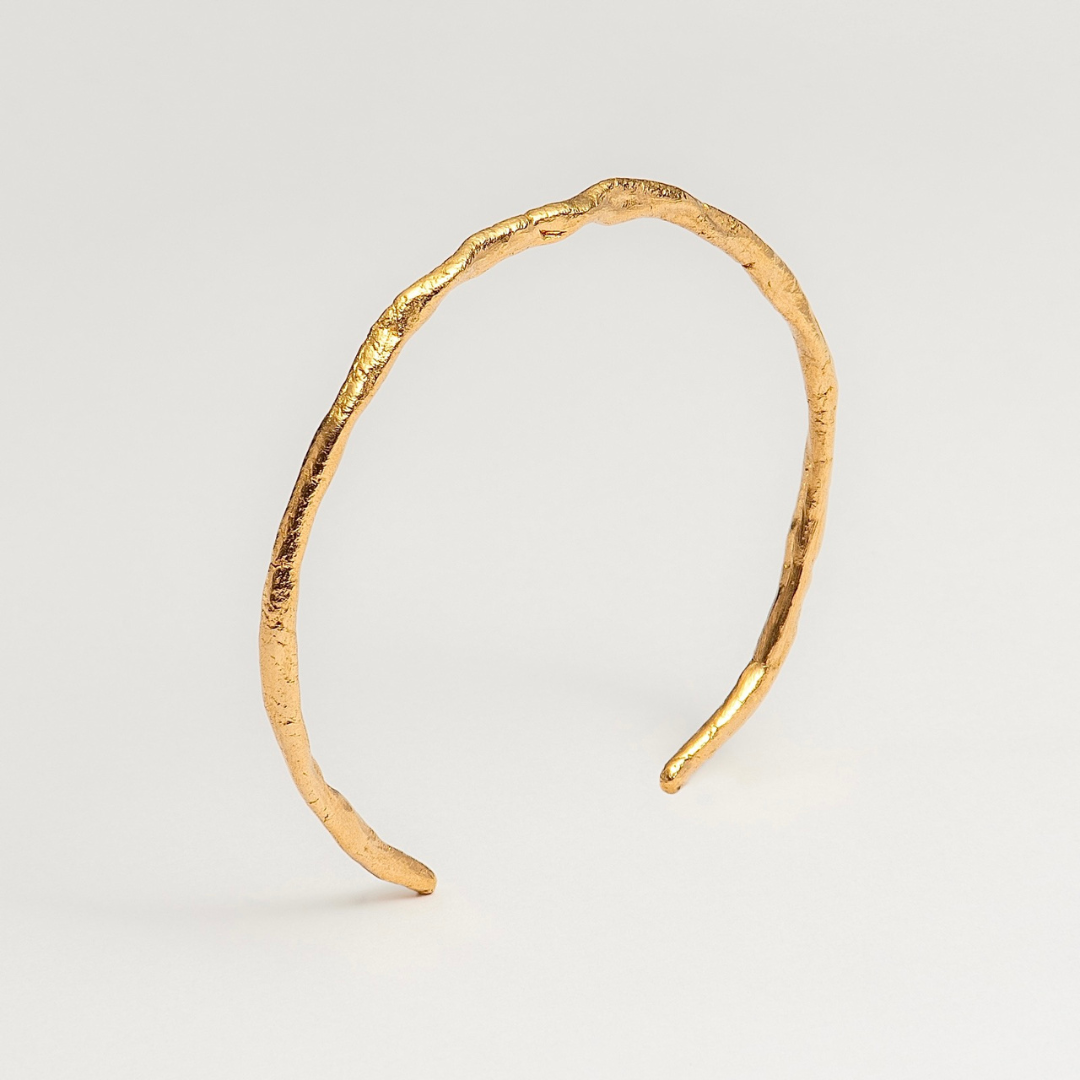 Auksuoto sidabro apyrankė  „Rough Cuff”