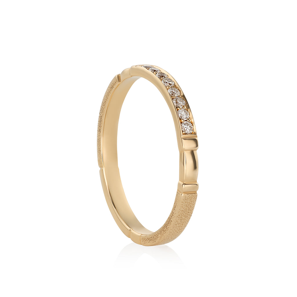 14k Gold Ring with 8 Diamonds