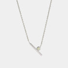 Silver Necklace "Dewdrops" with Green Sapphires