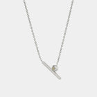 Silver Necklace "Dewdrops" with Green Sapphires