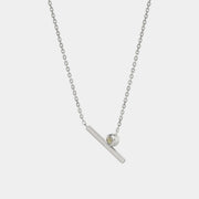 Silver Necklace "Dewdrops" with Green Sapphires