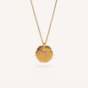 Gold Plated Silver Necklace with Diamond "Small Fingerprint"