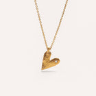 Gold Plated Silver Necklace with Diamond "Heart"