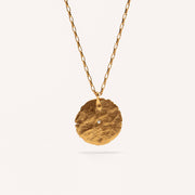 Gold Plated Silver Necklace with Diamond "Fingerprint"