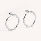 Silver Earrings "Fingerprint Big Circle"