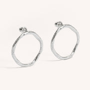 Silver Earrings "Fingerprint Big Circle"