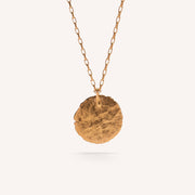 Gold Plated Silver Necklace "Fingerprint"