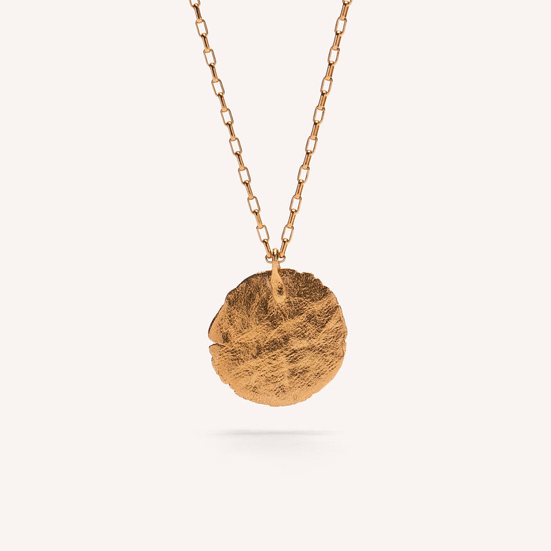 Gold Plated Silver Necklace "Fingerprint"
