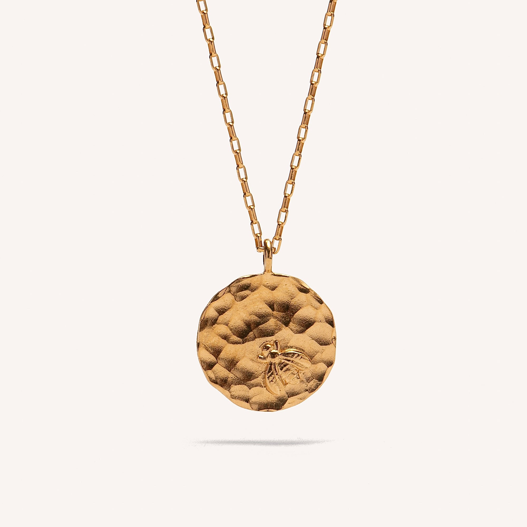 Gold Plated Silver Necklace "Lucky Bee" (large)