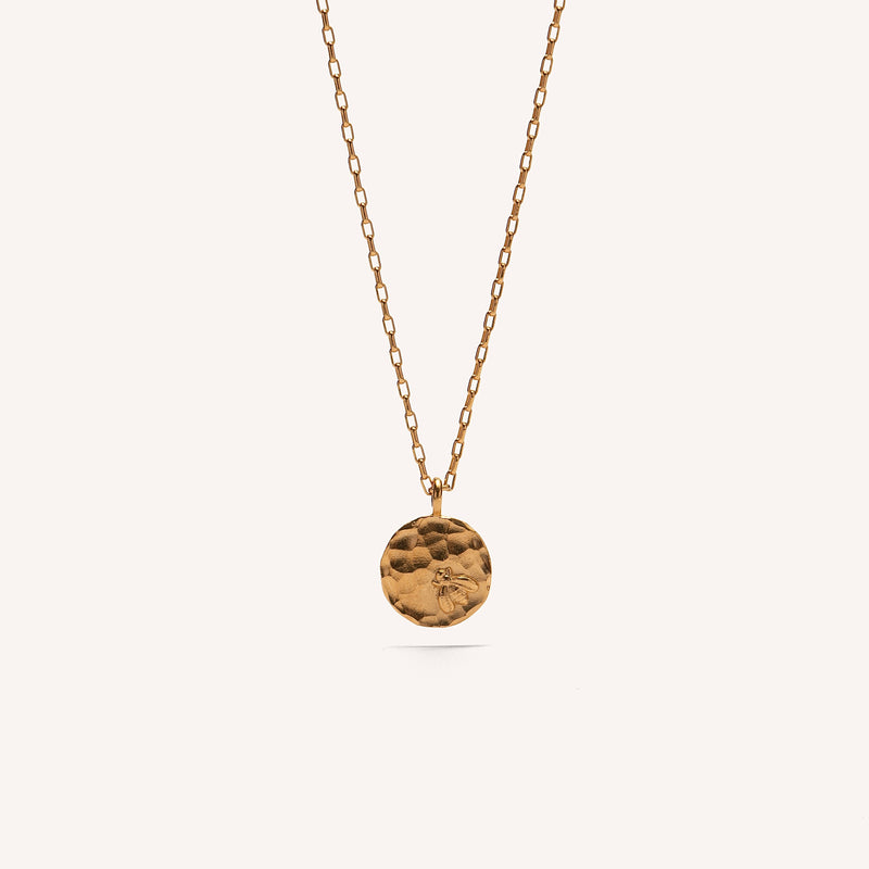 Gold Plated Silver Necklace "Lucky Bee" (small)
