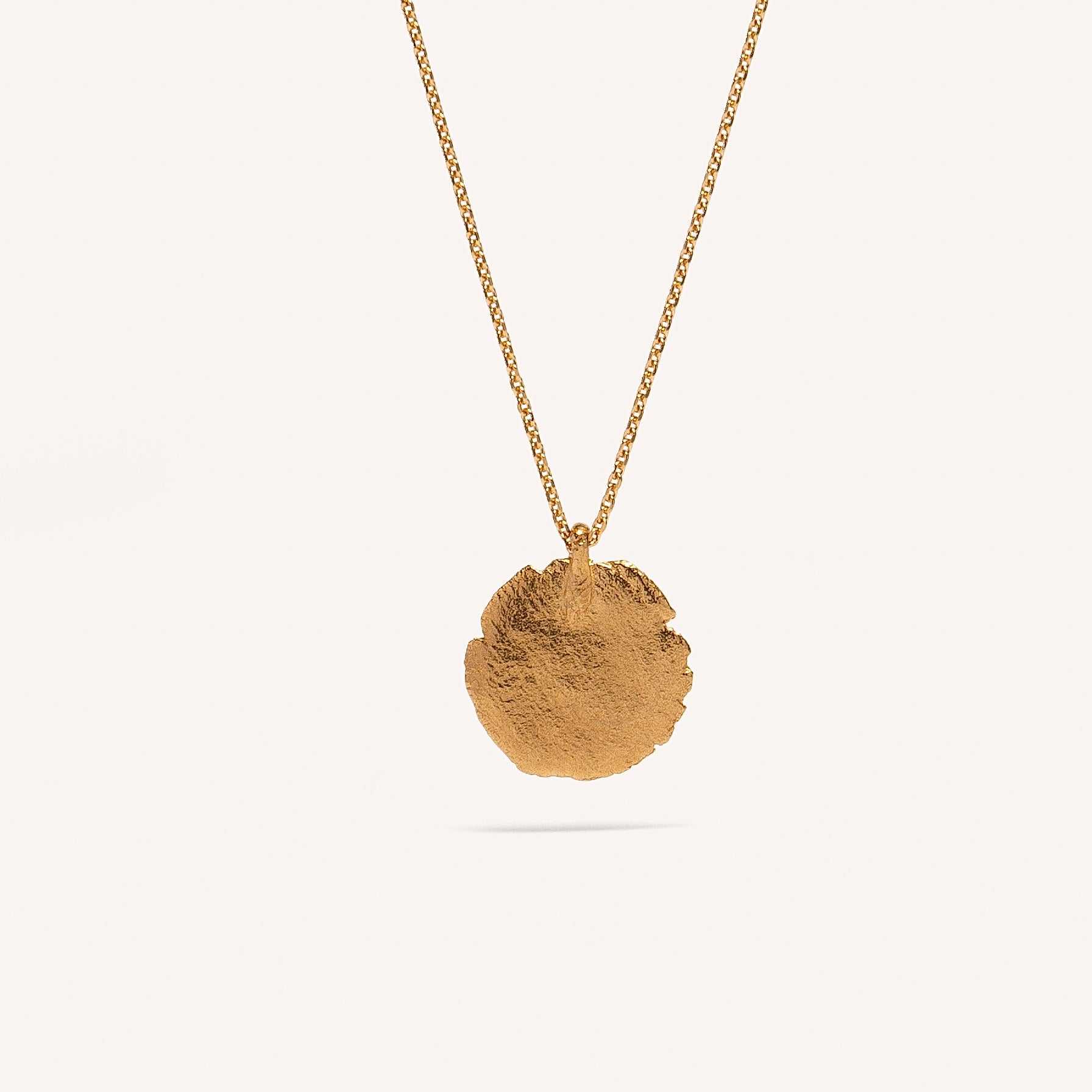 Gold Plated Silver Necklace "Small Fingerprint"