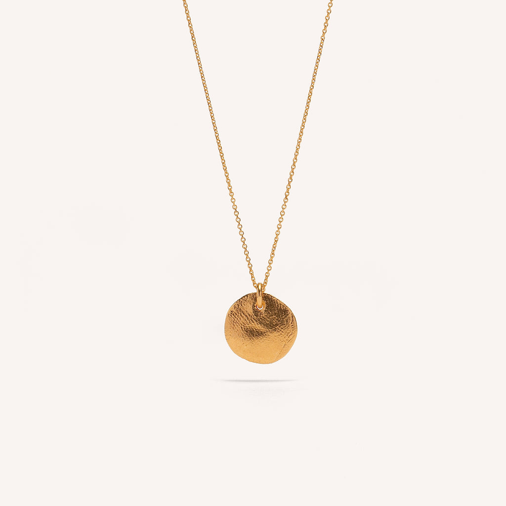 Gold Plated Silver Necklace "Classic Small Fingerprint"