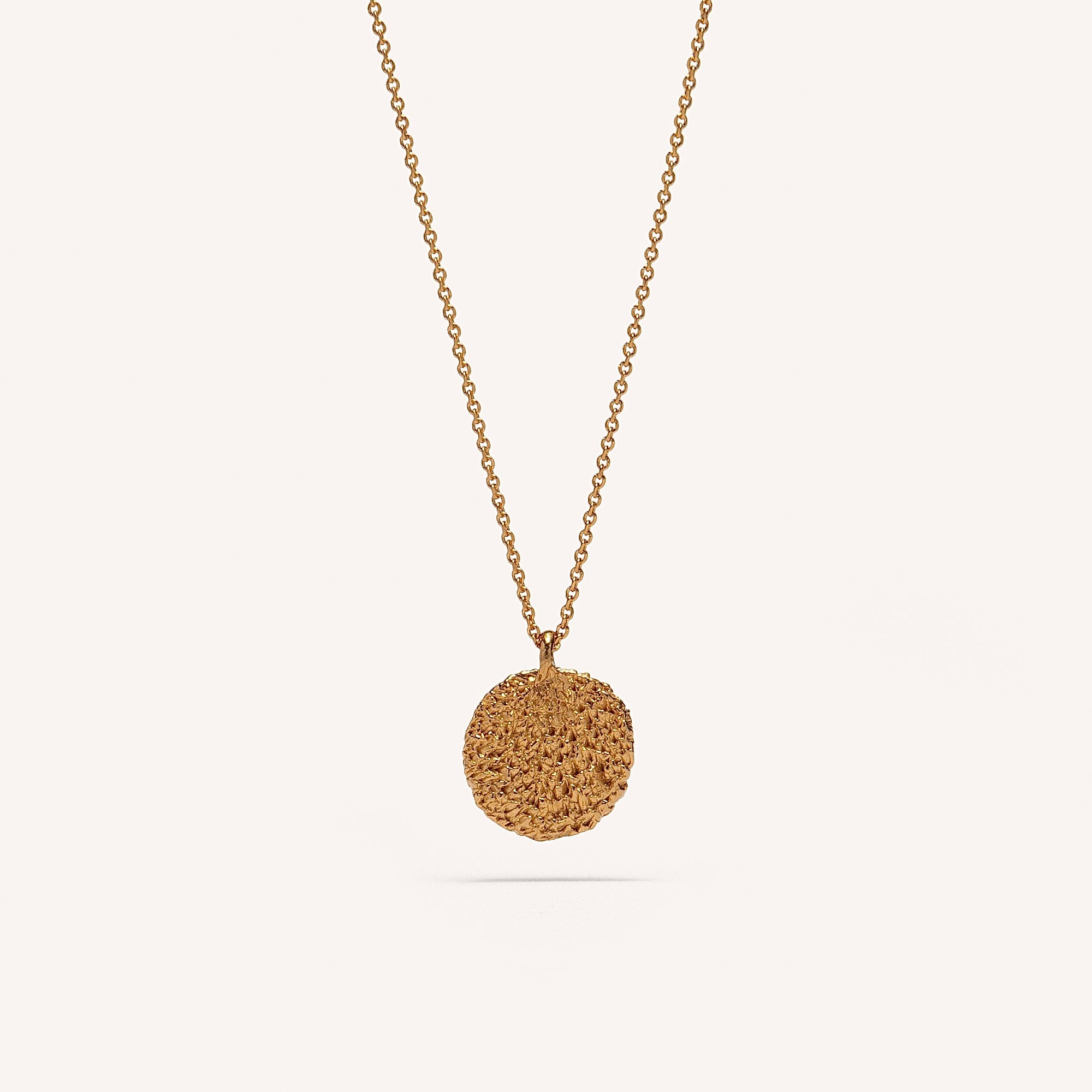 Gold Plated Silver Necklace "Handcrafted"