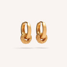 Gold Plated Silver Hoops "Rough Mini"
