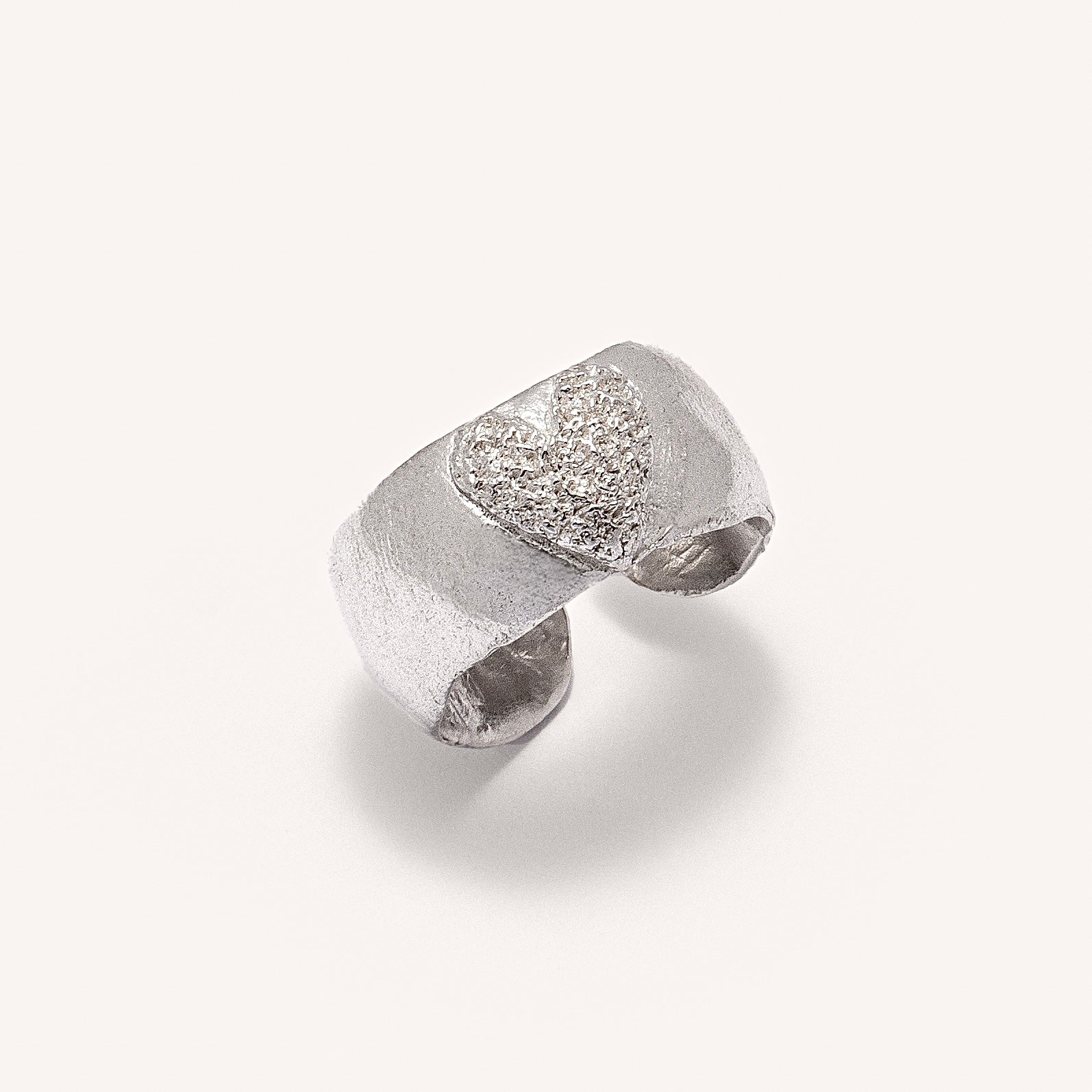 Silver Ring "Handcrafted Heart"