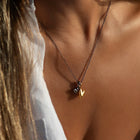 Gold Plated / Oxidised Silver Necklace "Double Love"