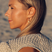 Gold Plated Silver Earrings with Pearls "Hide Freshwater Mini"