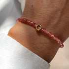 Gold Plated Silver Bracelet "Multi Sapphire Circle"