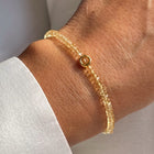 Gold Plated Silver Bracelet with Citrine "Circle"