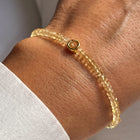 Gold Plated Silver Bracelet with Citrine "Circle"