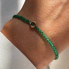 Gold Plated Silver Bracelet with Agate "Circle"