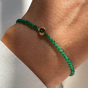 Gold Plated Silver Bracelet with Agate "Circle"