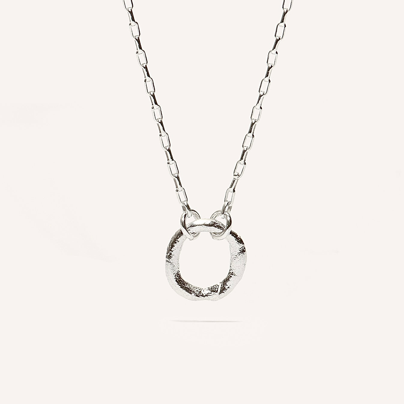 Silver Necklace "Small Fingerprint Circle"